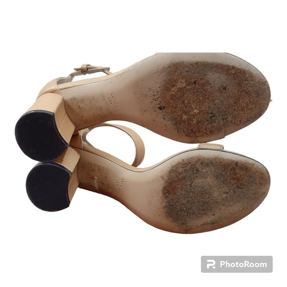 STUART WEITZMAN THE 75LESSNUDIST SANDAL ADOBE BEIGE SIZE 4,5 $398 - Picture 10 of 11